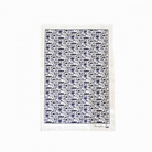 HK Toile linen tea towel in blue, 48 x 70 cm, Faux