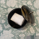 Handcrafted horn powder pot for cotton wool