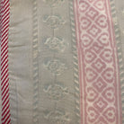 Queen block-print cotton dohar blanket with a large flower print