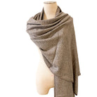 Lightweight cashmere herringbone shawl
