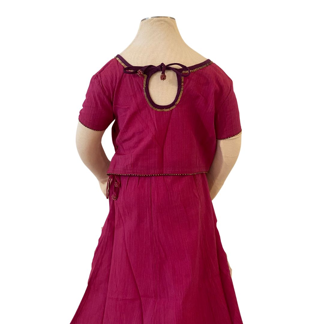 Mangalgiri skirt set for children
