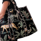 Quilted Safari block-print shopper bag