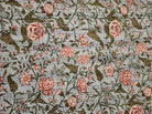 Rainforest kantha throw, hand stitched cotton, styled