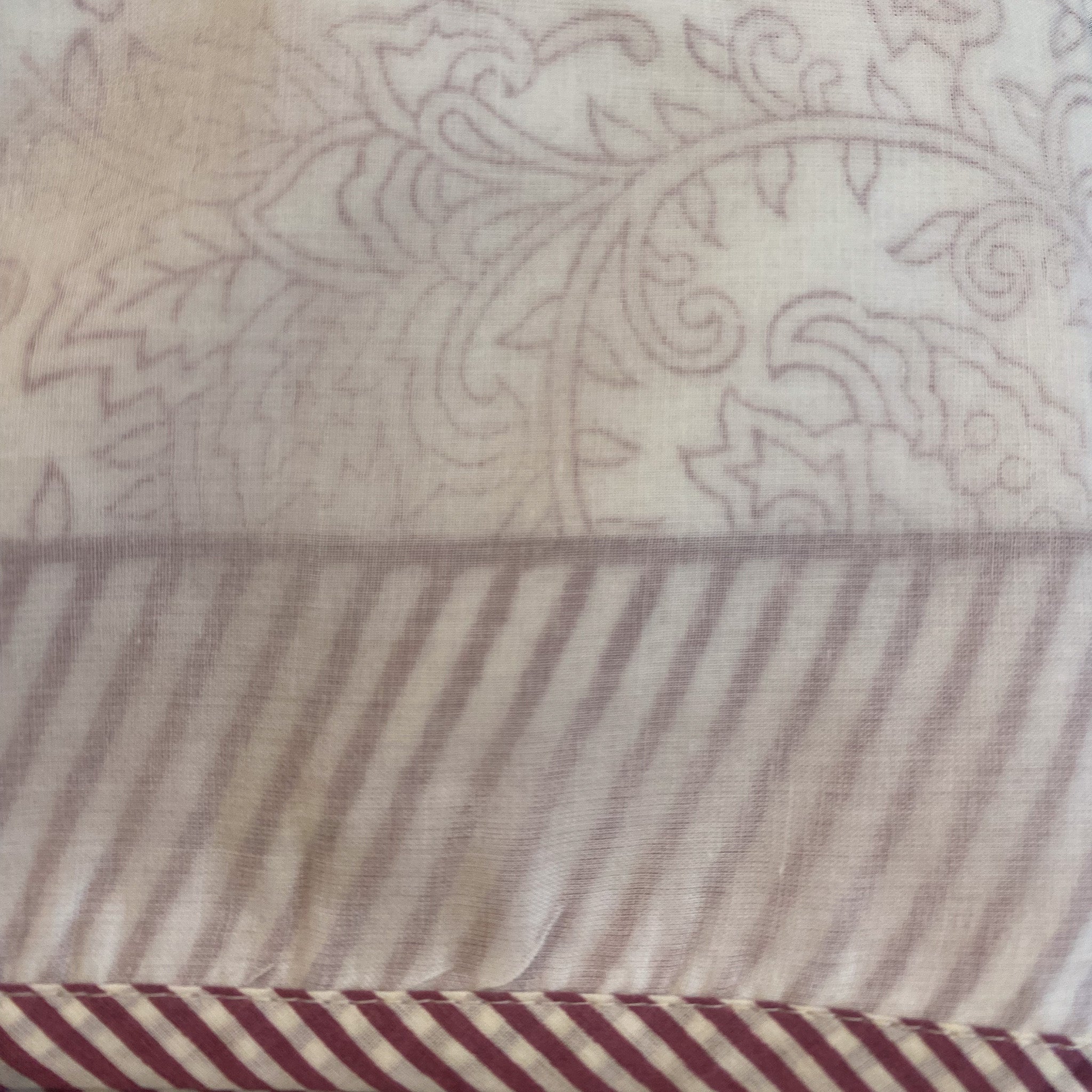 Single block-print dohar blanket in red
