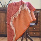 Reversible cotton throw, soft cotton, 150 x 180 cm, made in Portugal