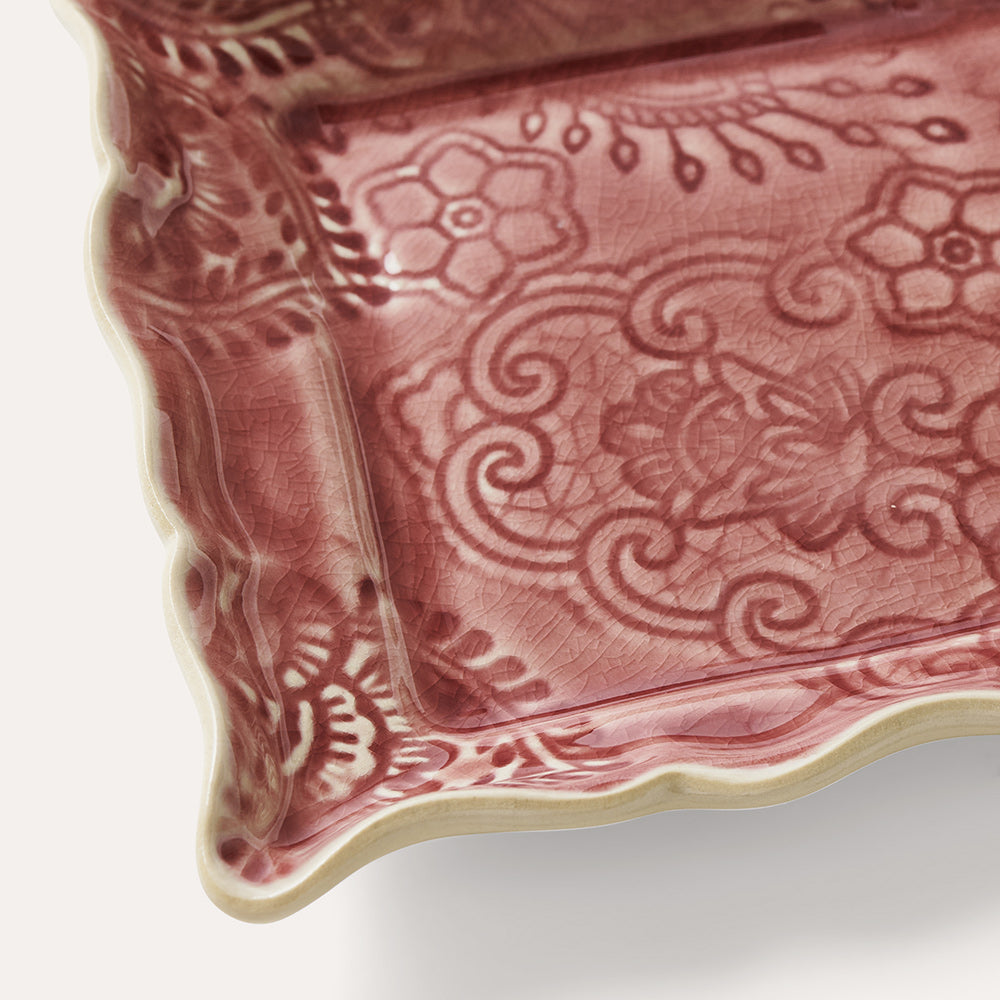 Sthal old rose appetiser plate, 19.5 x 13.5 cm ceramic