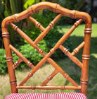 Striped Pimlico chair cushion, available in four colours, detail view
