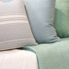 Weaver Green teal diamond cushion, recycled plastic, 45 x 45cm