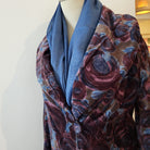 Aubergine velvet jacket, retro glamour style