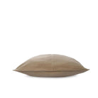 Beige velvet cushion cover, soft cotton, styled