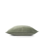 Green velvet cushion cover, soft cotton, styled