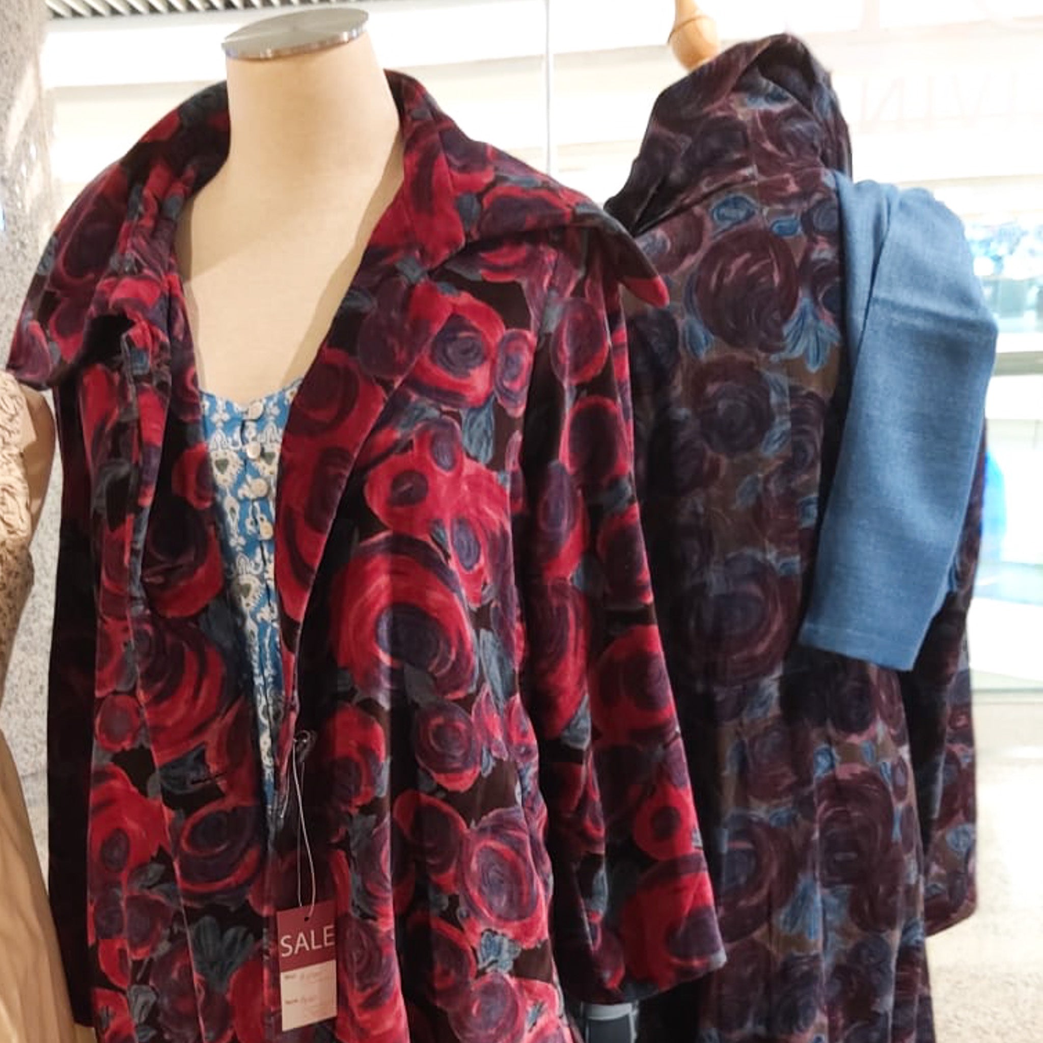 Pink velvet jacket, retro glamour style