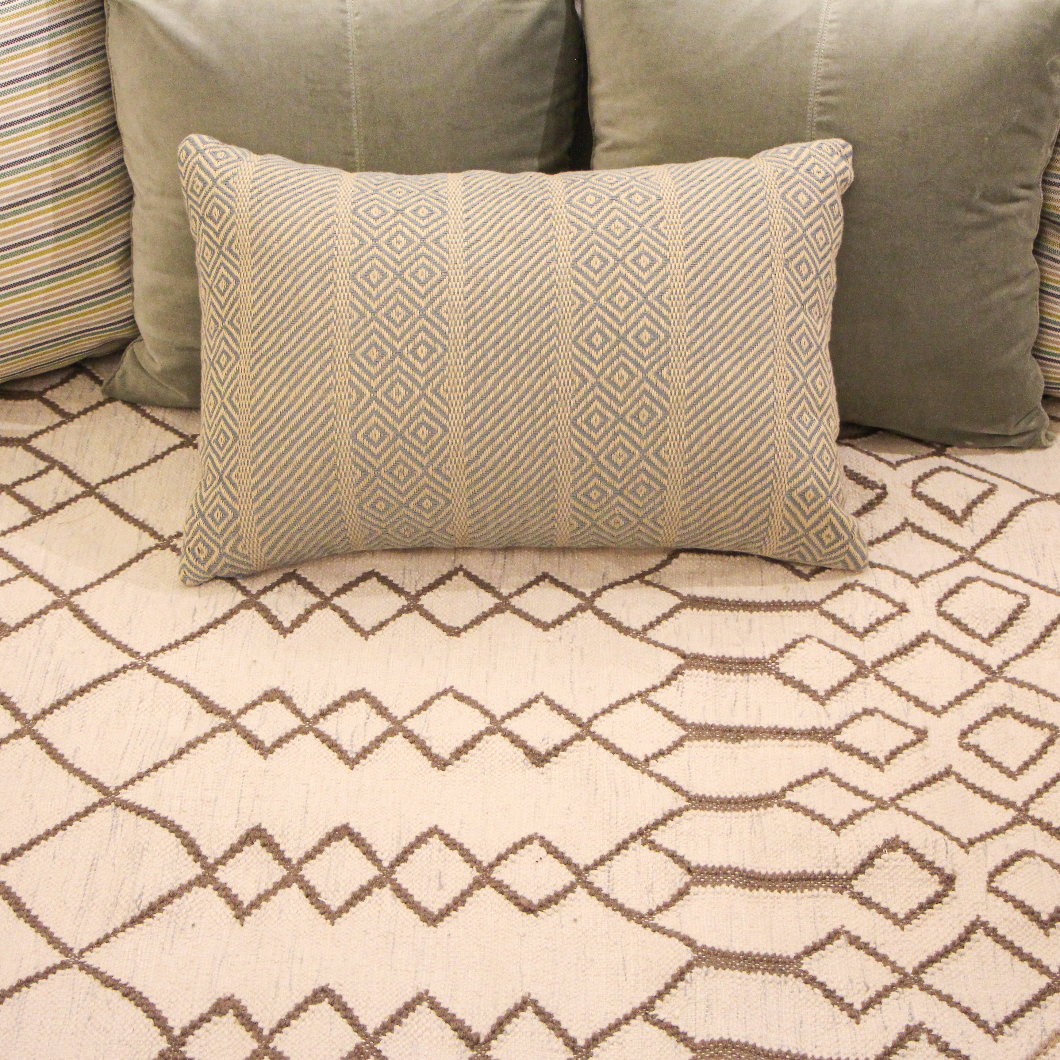 Tangier Medina rug, recycled plastic, styled