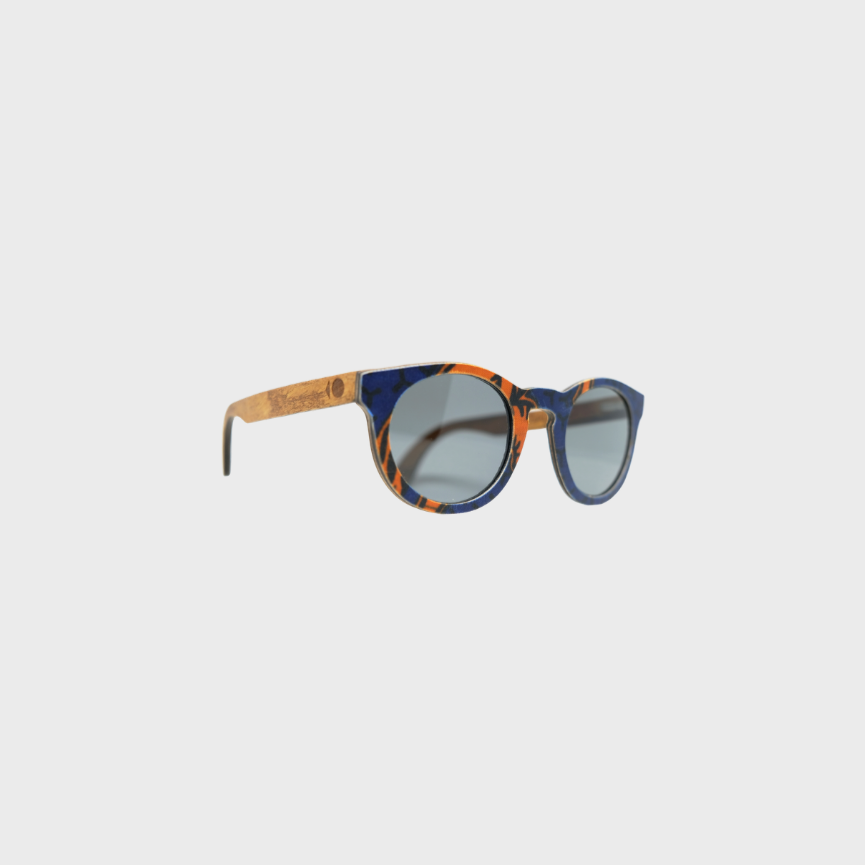 Owl - Orange African Wax Sunglasses - The Great Diggers