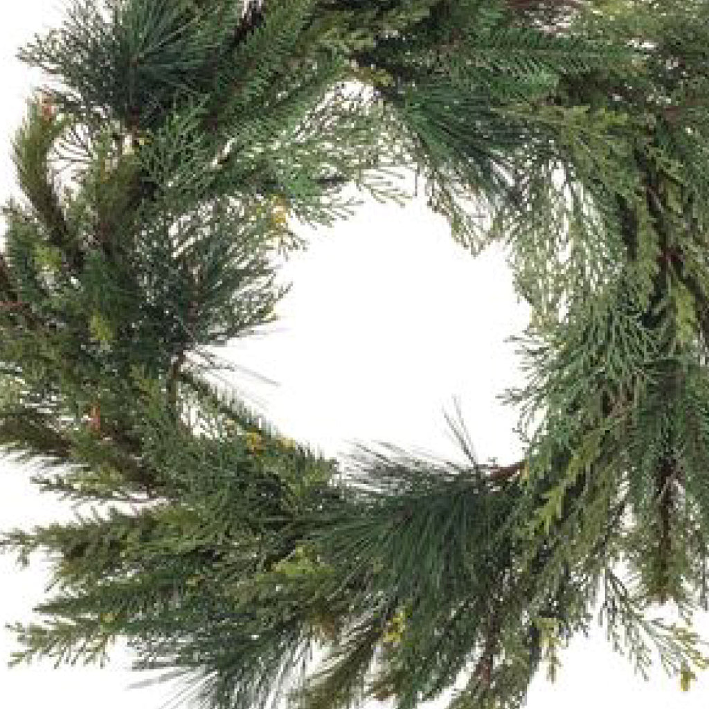 Faux mixed Pine Wreath Green M - Citta Design, INSIDE Hong Kong