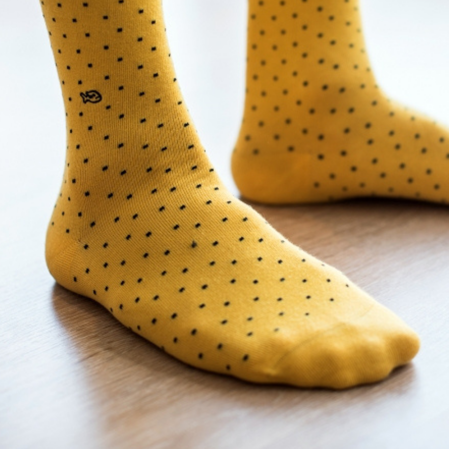 Square Design Socks - Yellow - The Great Diggers