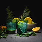 Bomshbee Angle taper glass in teal, set of 2, 225 ml
