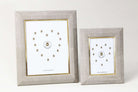 Bella photo frame in barley faux shagreen with brass trim, 5 x 7 or 8 x 10 inch, Forwood Design