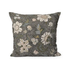 Black Flower Linen cushion cover, 50 cm
