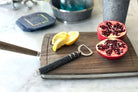 Faux shagreen bottle opener in charcoal by Forwood Design, stainless steel with textured handle