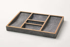 Bevin valet tray in charcoal faux shagreen by Forwood Design, 30 x 20 x 3 cm