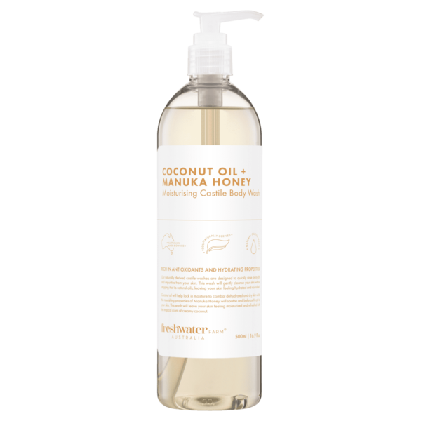 Coconut Oil and Manuka Honey Castile body wash, 500 ml