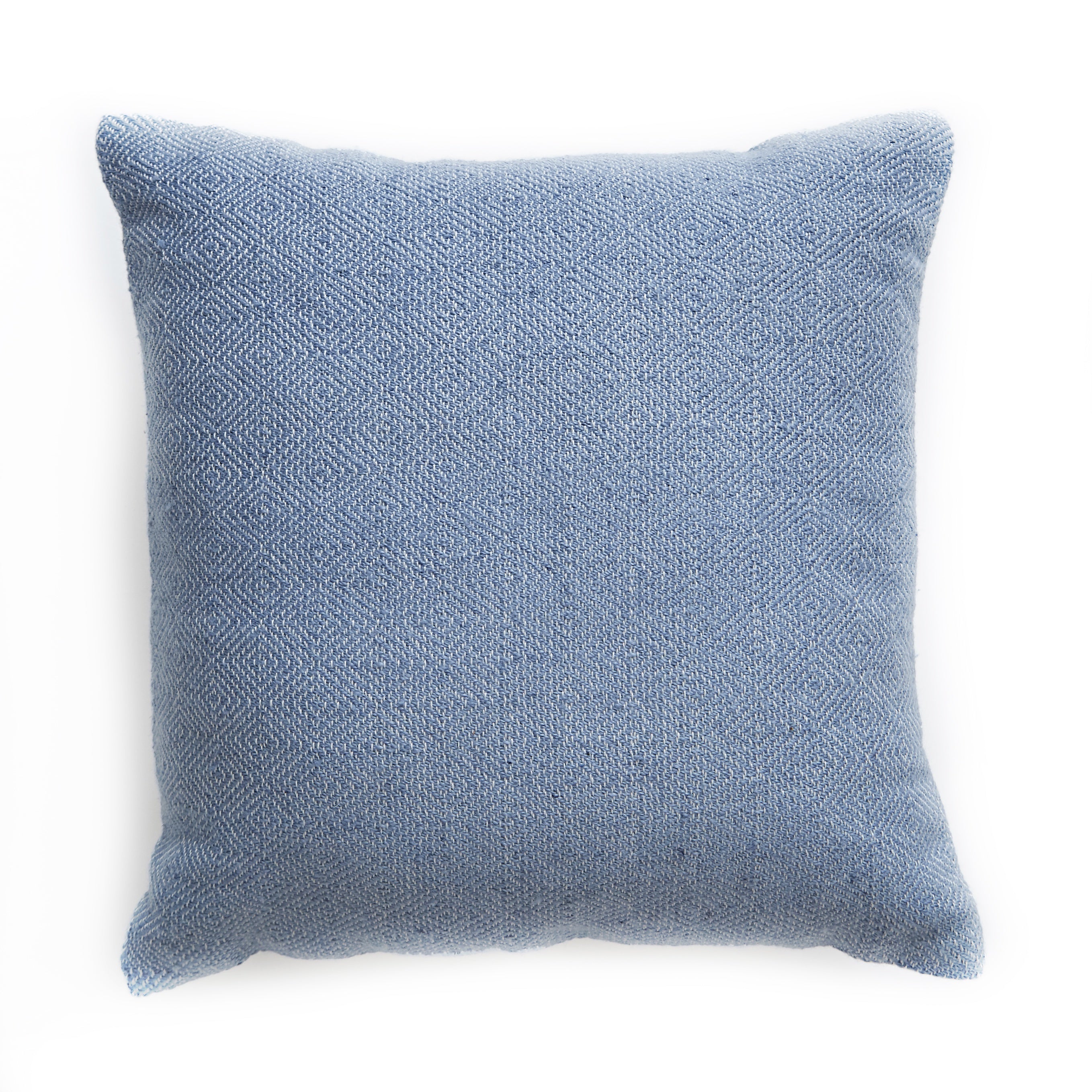 Capri diamond-pattern cushion by Weaver Green, recycled yarn, 45 cm
