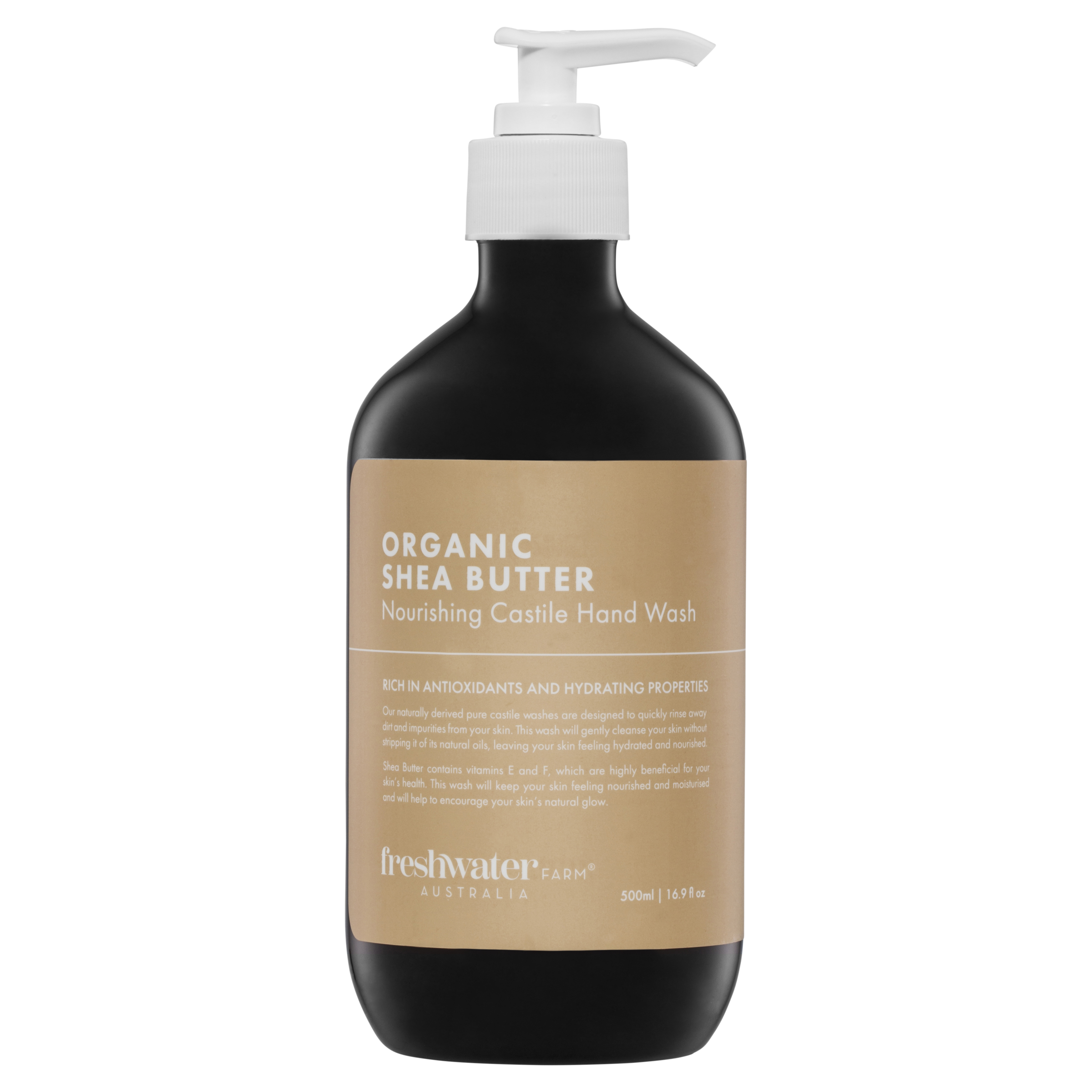 Organic Shea Butter castile hand wash, 500 ml, naturally derived, vegan