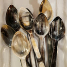 Handcrafted horn tea spoon, 15 cm, natural horn, unique table accent