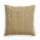Gold Minerva cushion by Weaver Green, woven from recycled plastic bottles, 45 x 45 cm