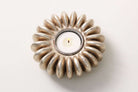 Seed tea light holder in antique silver, resin cast from a sandbox seed pod, Forwood Design