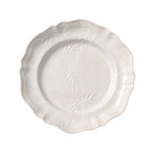 Large round serving dish in white, glazed ceramic, 34 cm diameter