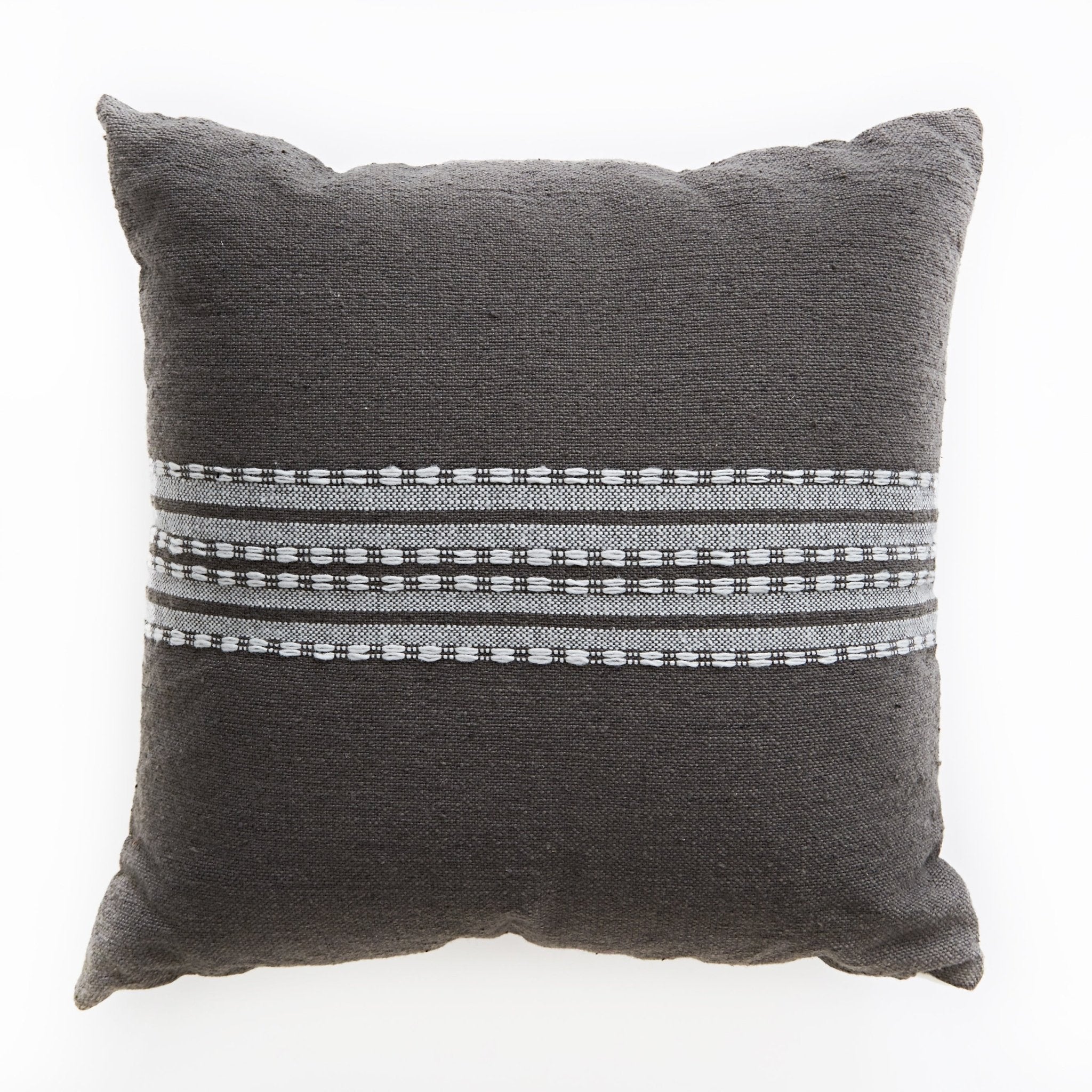 Weaver Green Trucadors charcoal cushion, recycled plastic, 45 x 45cm