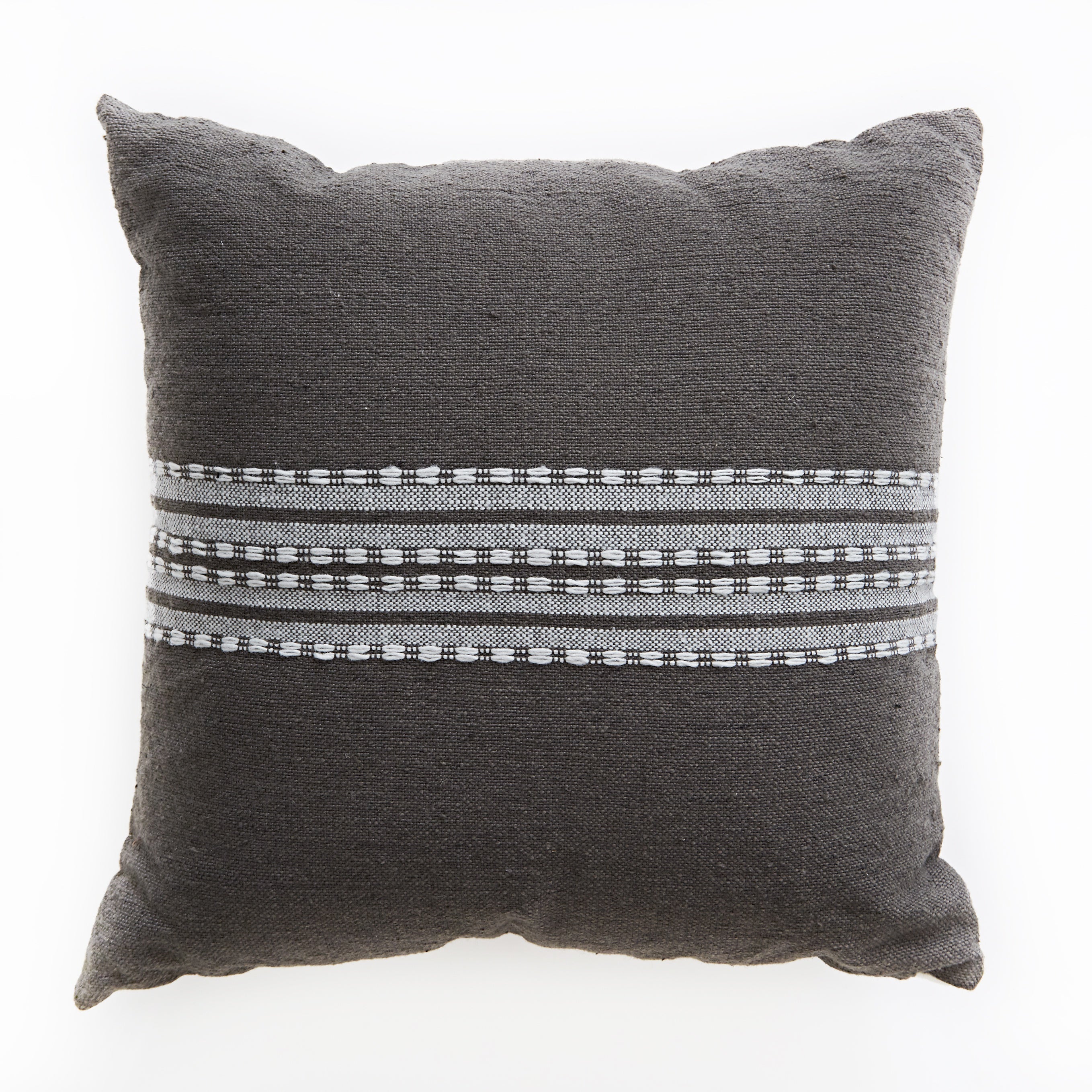 Weaver Green Trucadors charcoal cushion, recycled plastic, 45 x 45cm