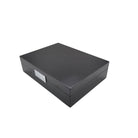 Addison Ross black lacquer watch box with silver hinges