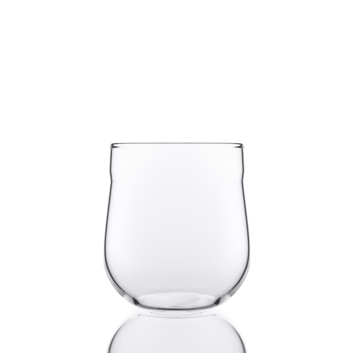 Angle Bell clear borosilicate glass with angled lip, set of 2, 325 ml