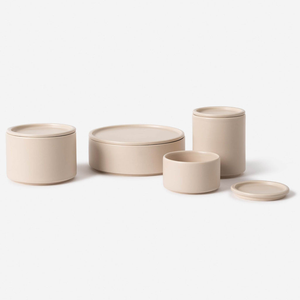 Bower Ceramic canister Oat Medium - Citta Design, INSIDE Hong Kong