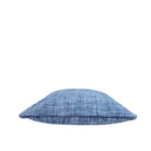 Braided denim cushion cover in blue