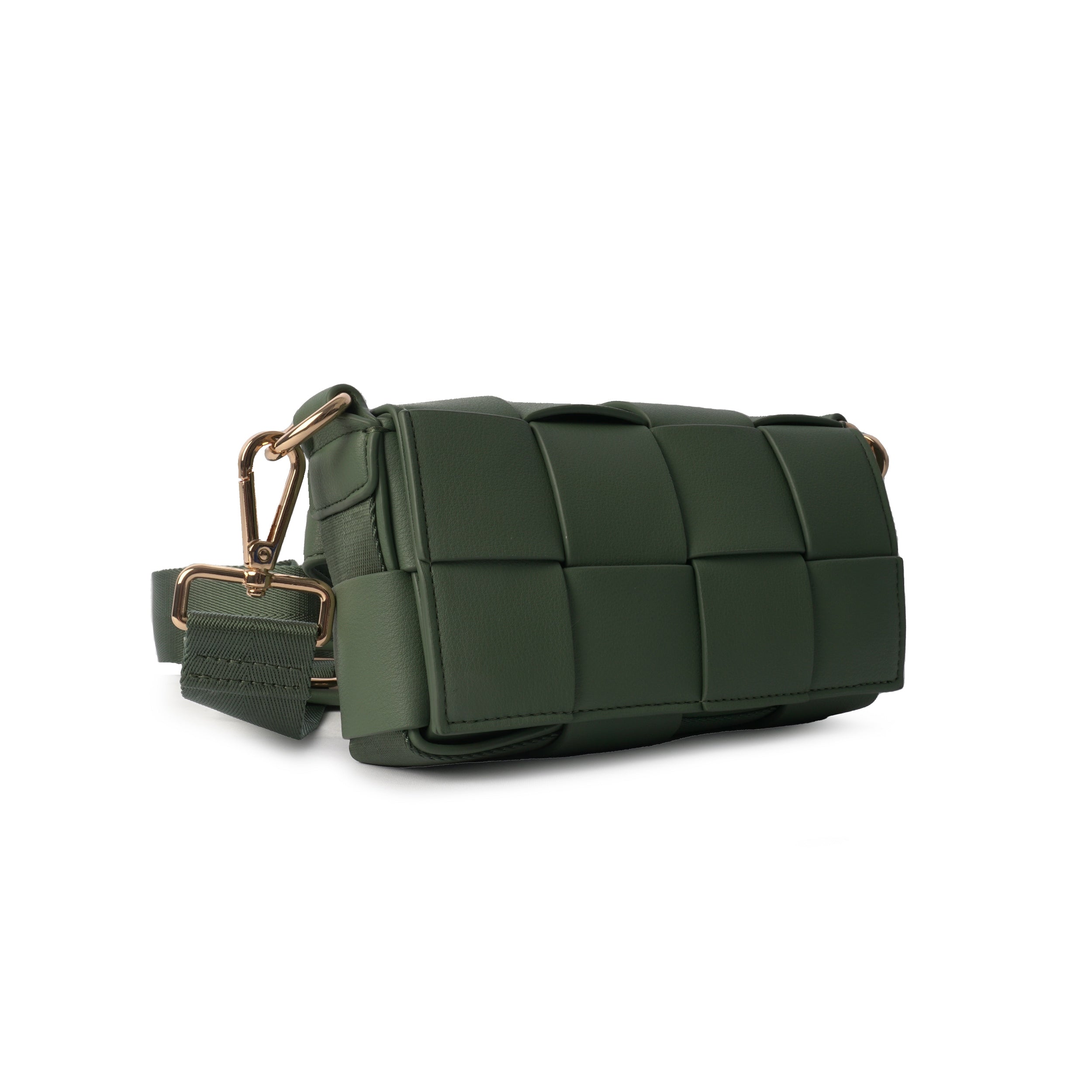 Braided green crossbody bag by Ceannis