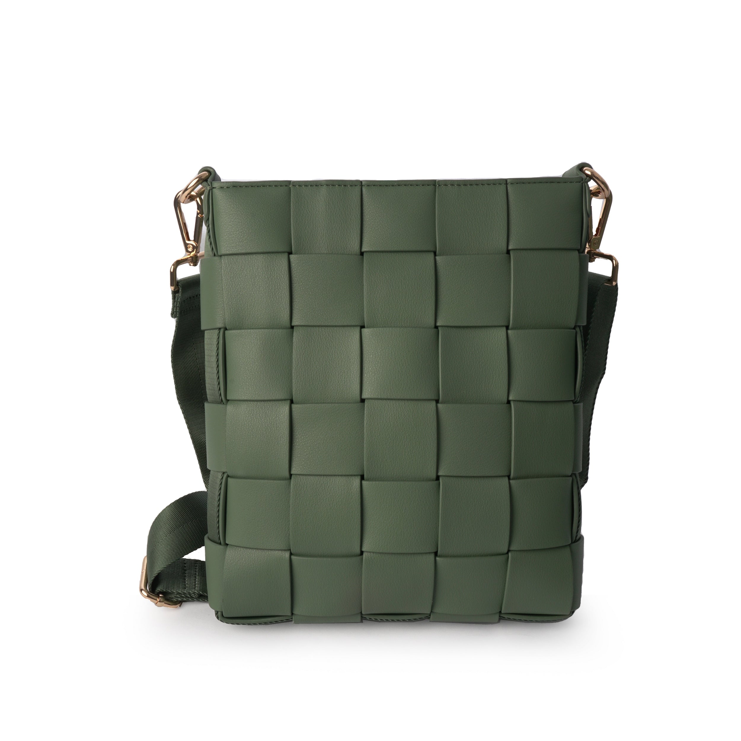 Green braided shoulder bag by Ceannis