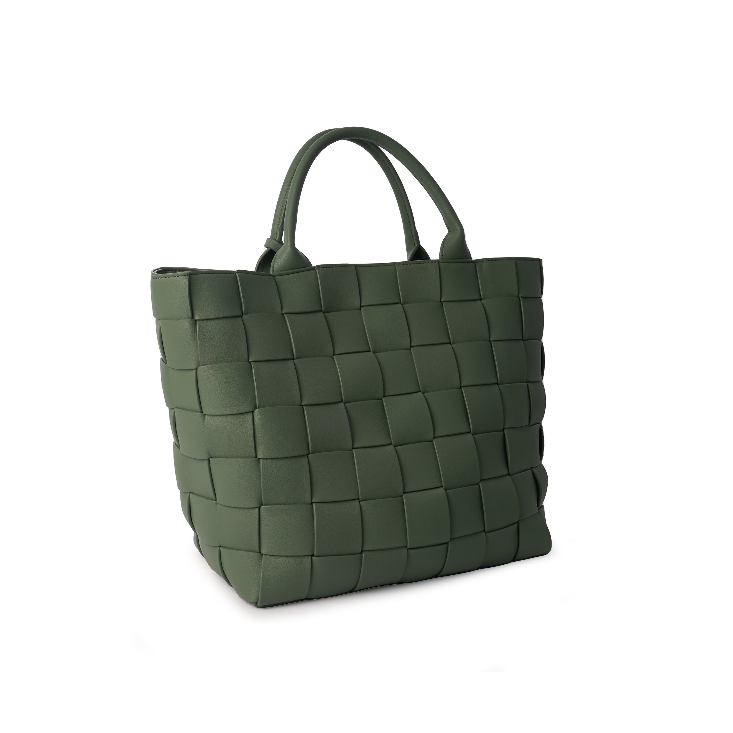 Braided green shopper bag by Ceannis