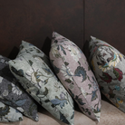 Ceannis Flower Linen cushion in dusty pink