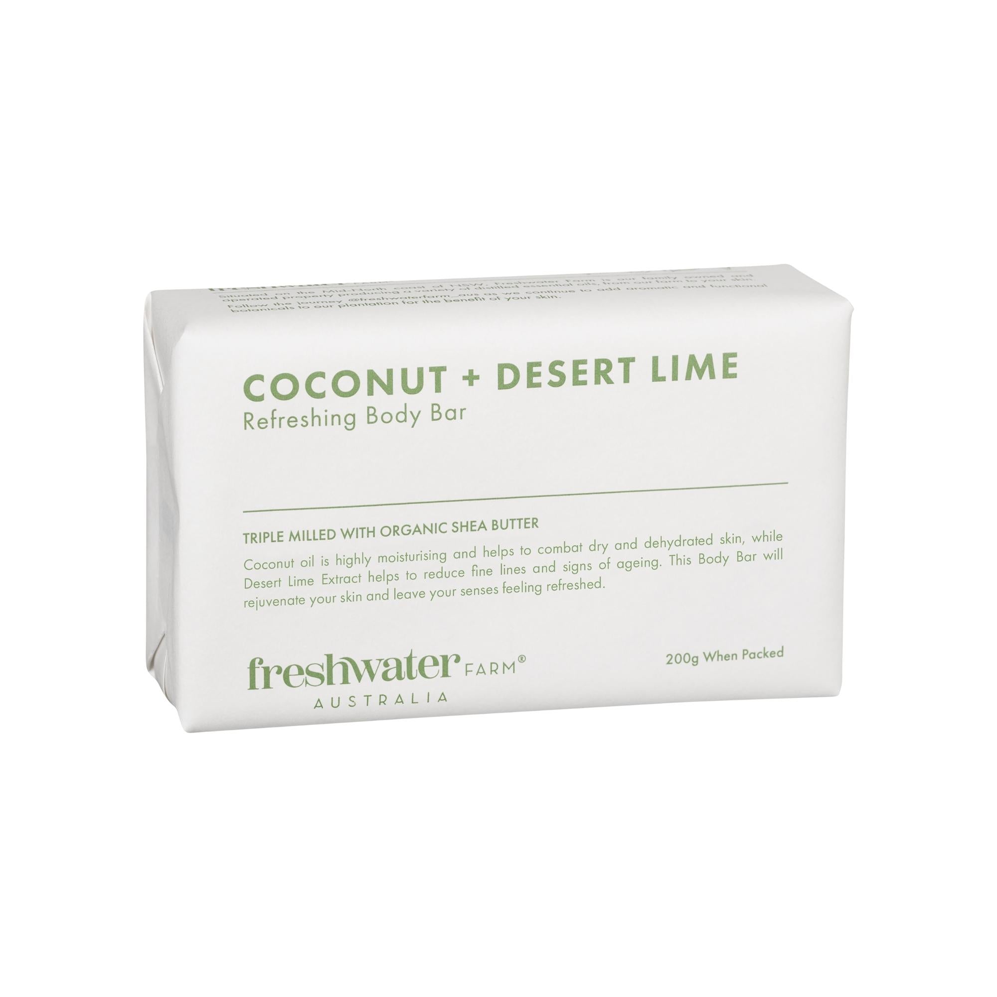 Coconut and Desert Lime body bar by Freshwater Farm