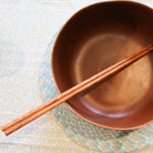 Pair of coconut wood long chopsticks, 38 cm