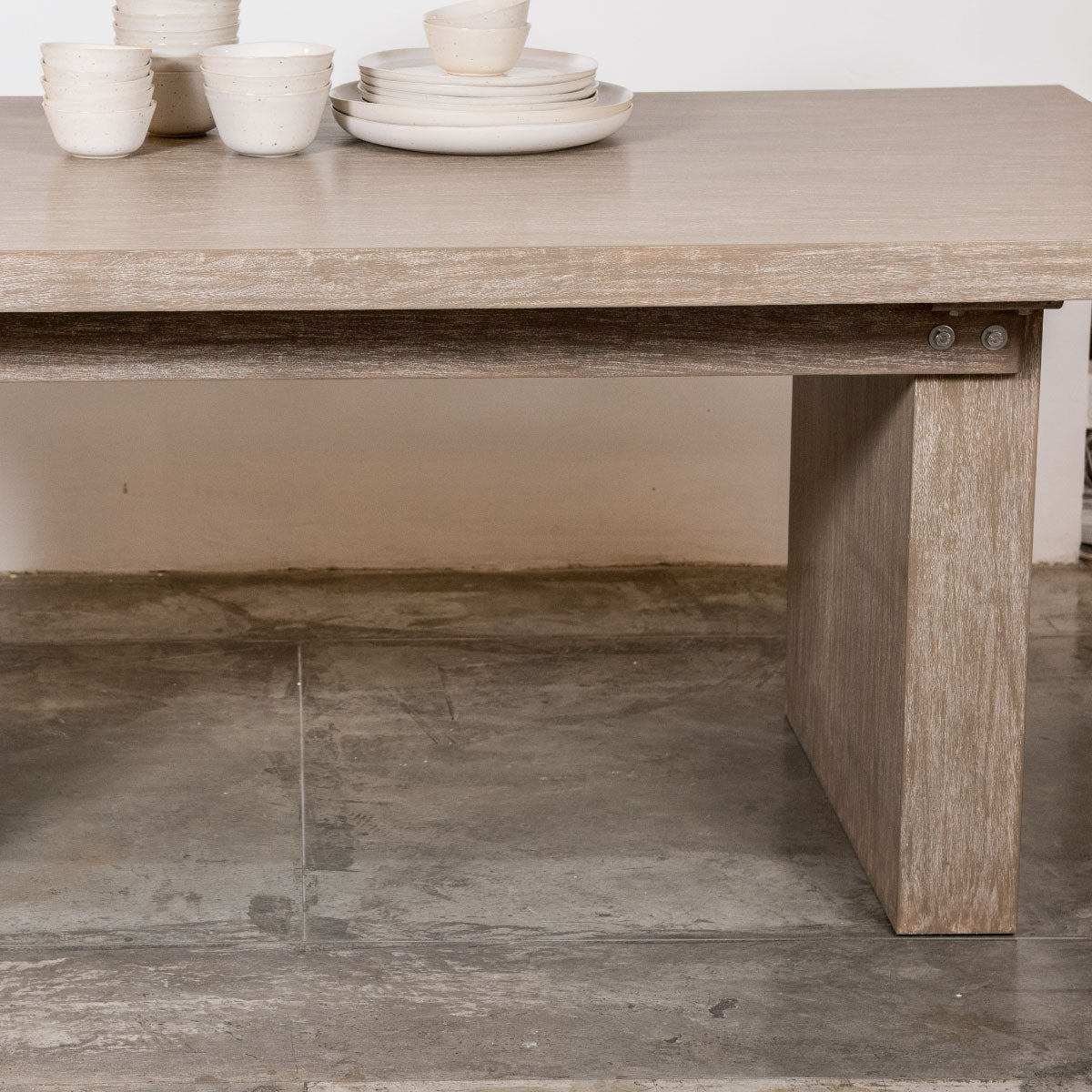 Contemporary mango wood dining table by INSIDE