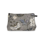 Flower Linen cosmetic bag in khaki, Ceannis