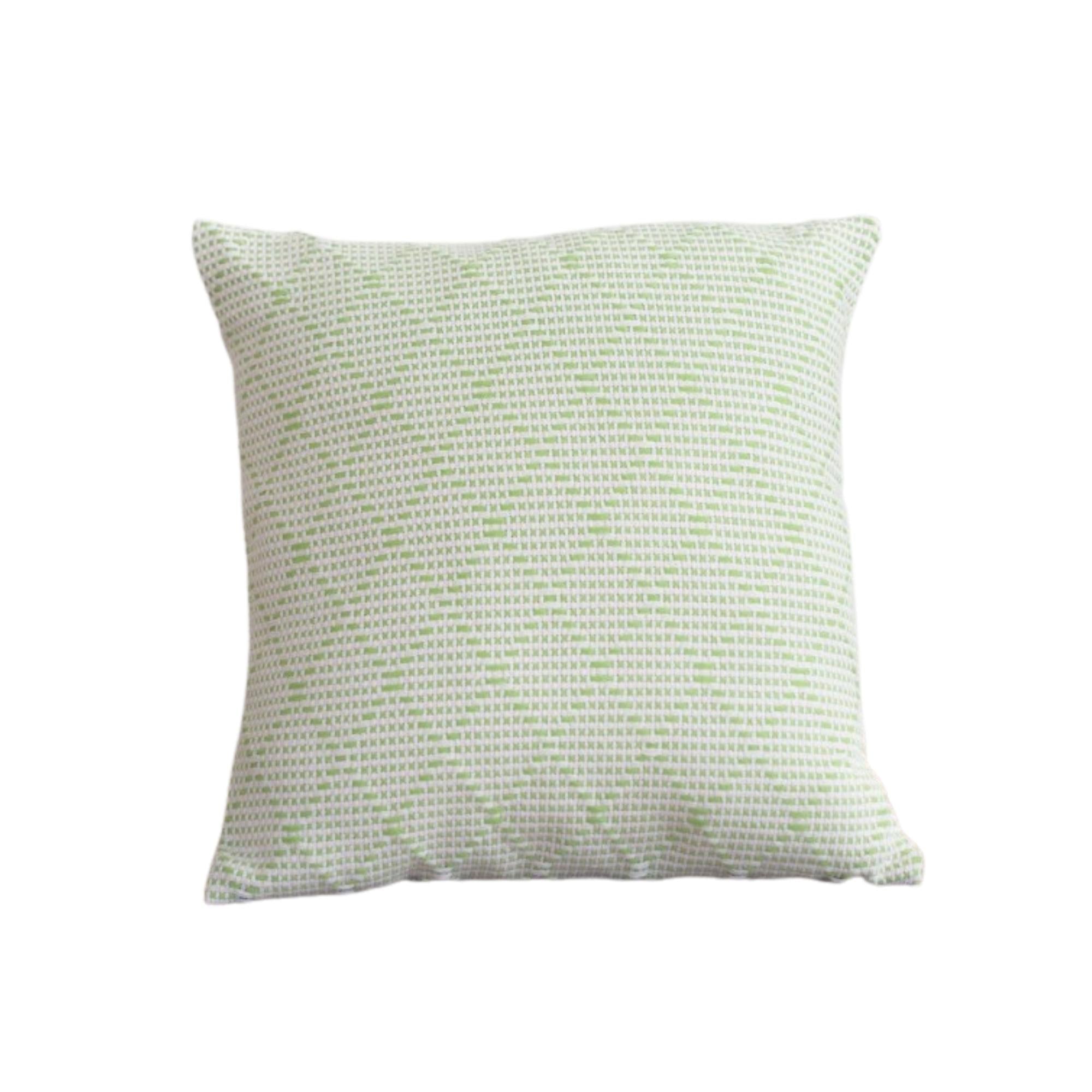 Portuguese mosaic recycled cotton cushion in light green, 45 cm