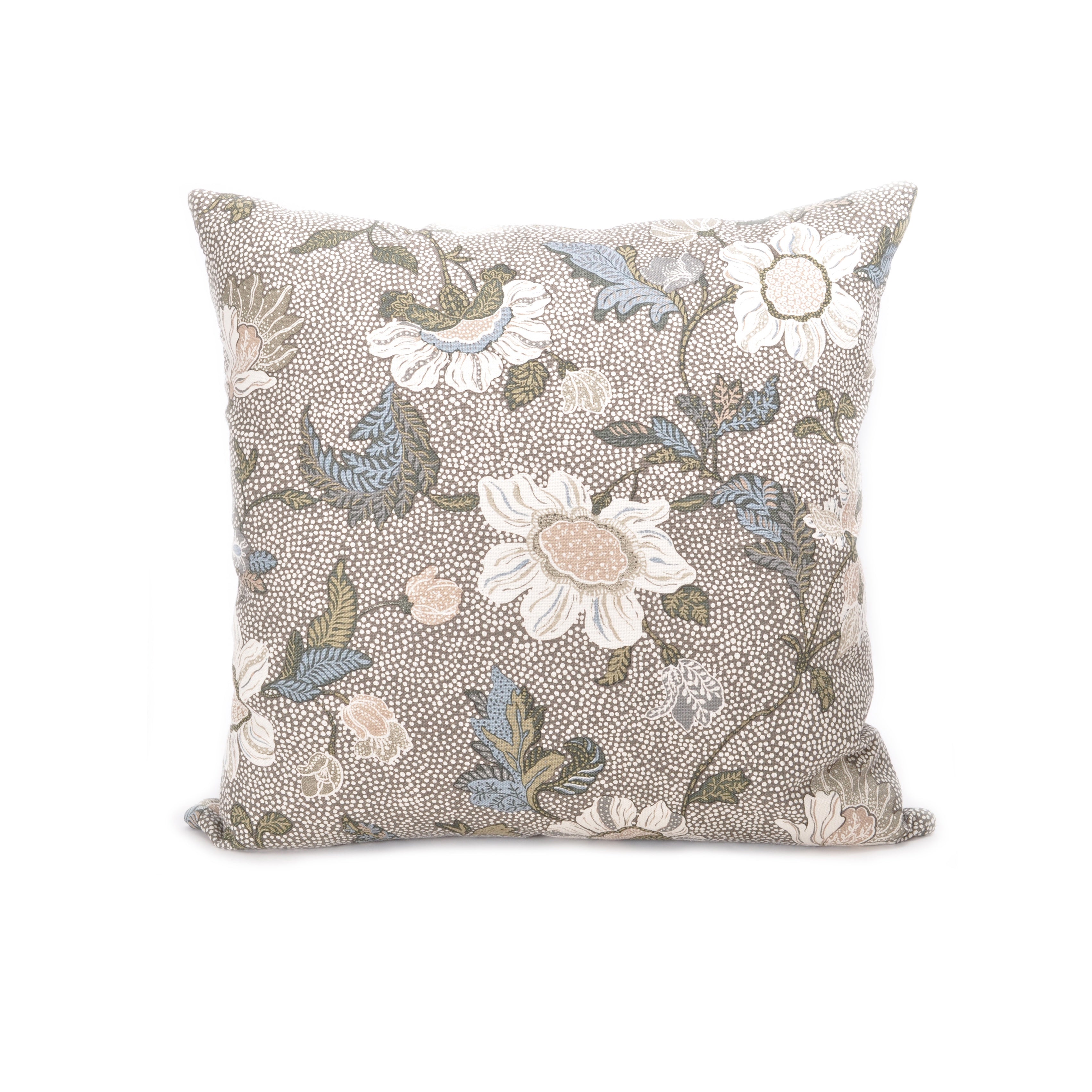 Flower Linen cushion cover in khaki, Ceannis