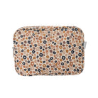 Daisy cosmetic case in pecan with a 70s-inspired floral design