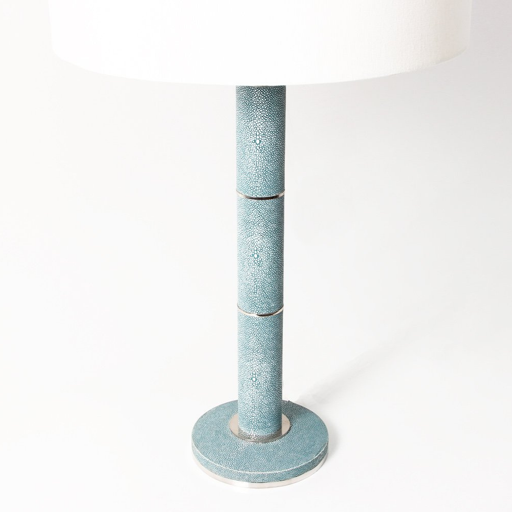 Diss Column Table Lamp Shagreen Teal